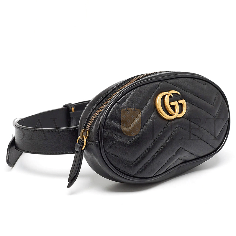 GUCCI MARMONT QUILTED LEATHER BELT BAG 476434 (18*11*5cm)
